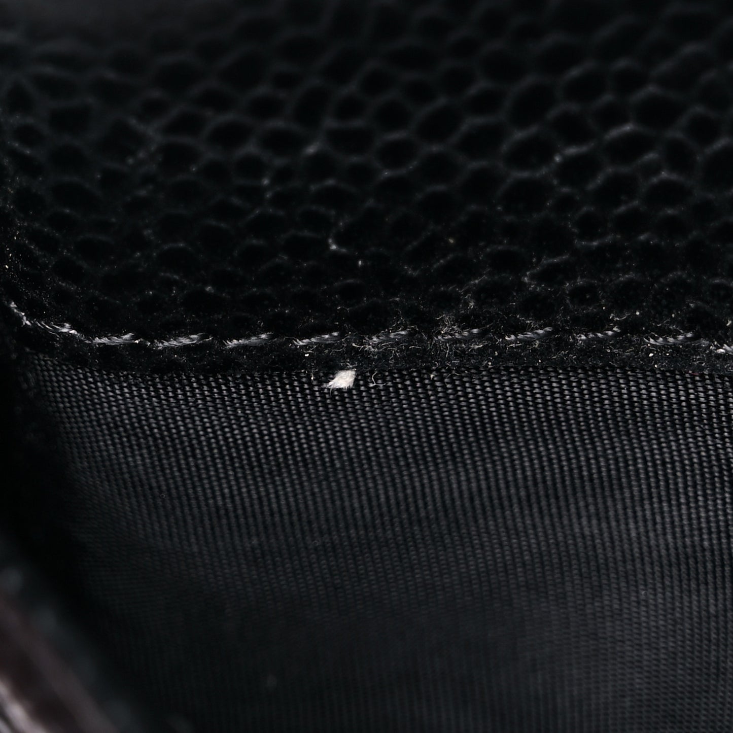 Caviar Quilted Card Holder Black