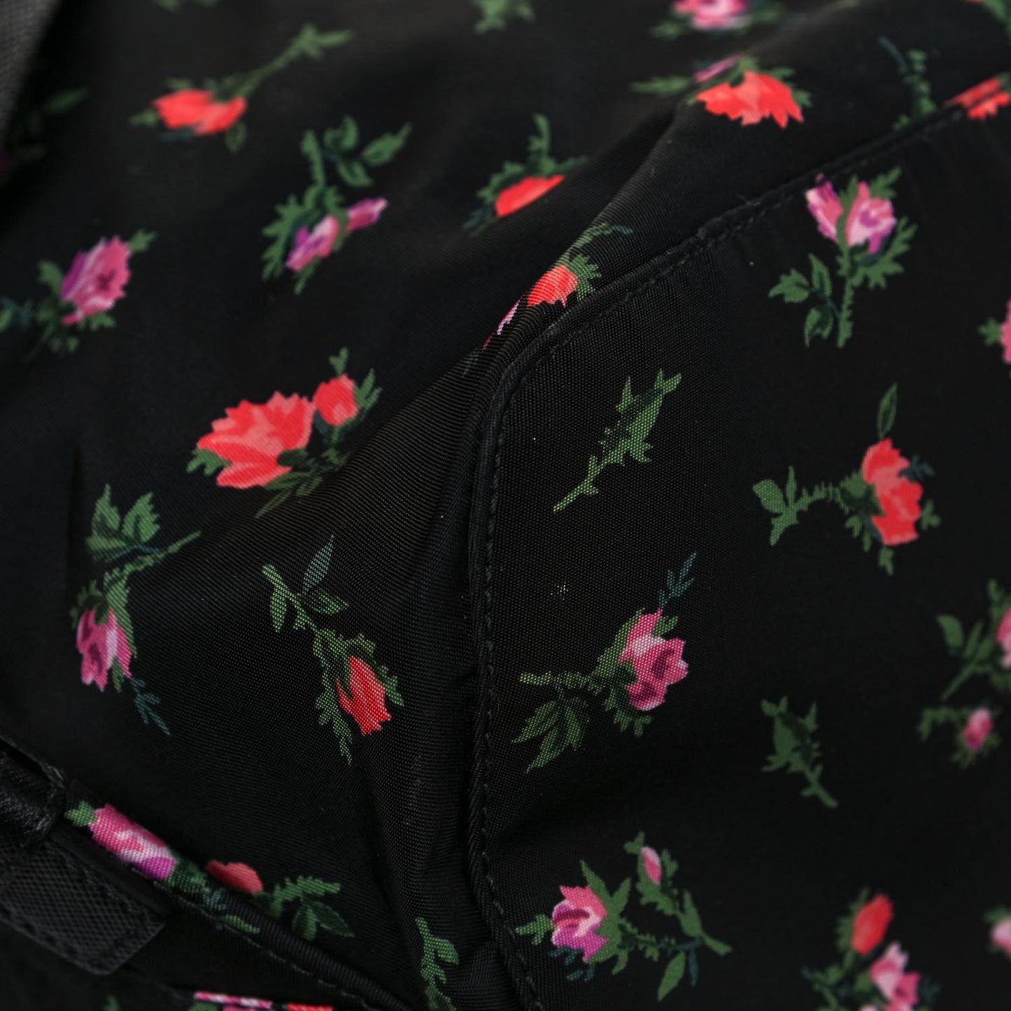 Tessuto Nylon Saffiano Stampata Backpack Black Dis Rose