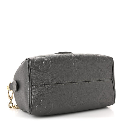 Louis Vuitton Shimmery Empreinte Monogram Giant Speedy Bandouliere 20 Gun Metal 4 of 9
