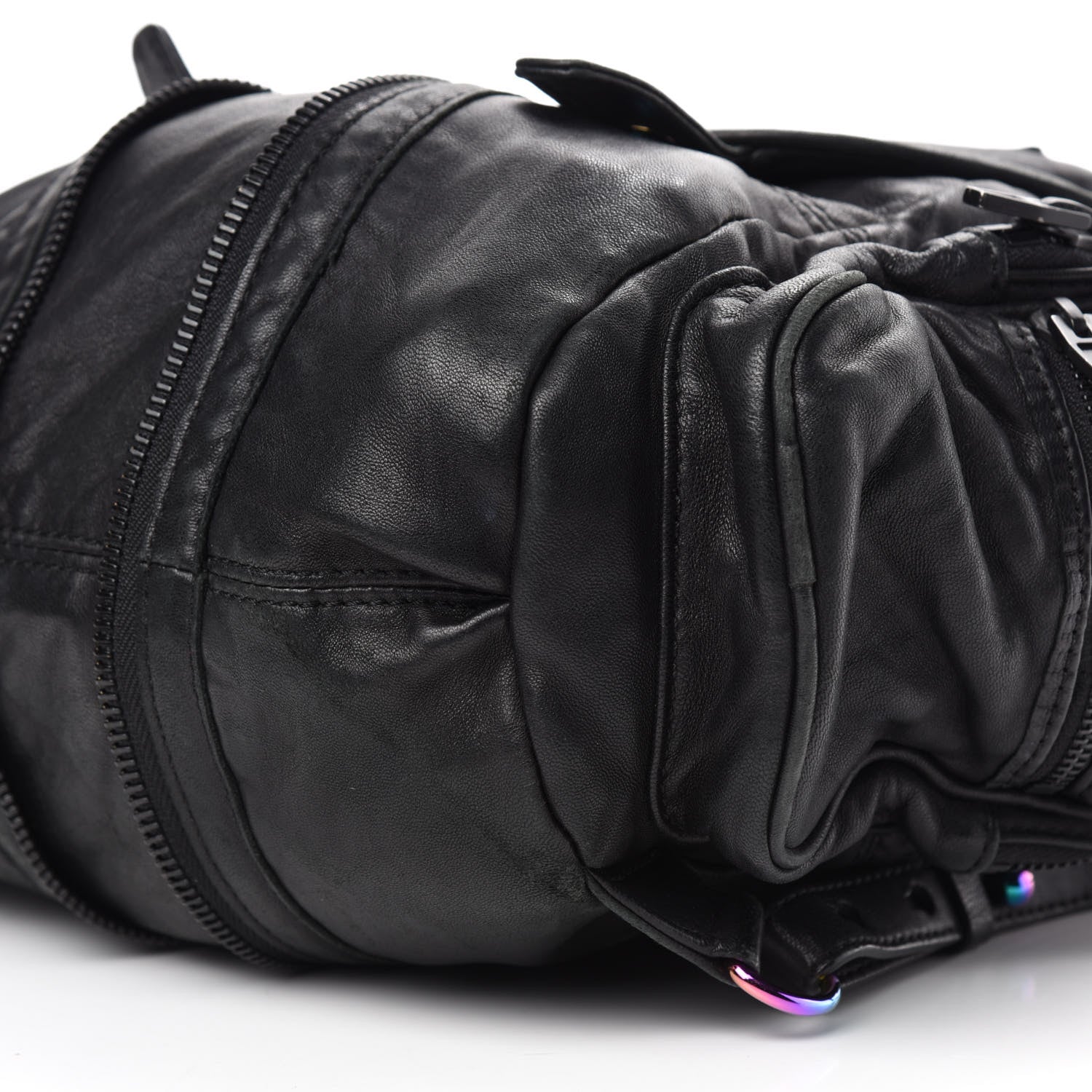 Alexander Wang Lambskin Mini Marti Backpack Washed Black Rhodium Hardware 7 of 9