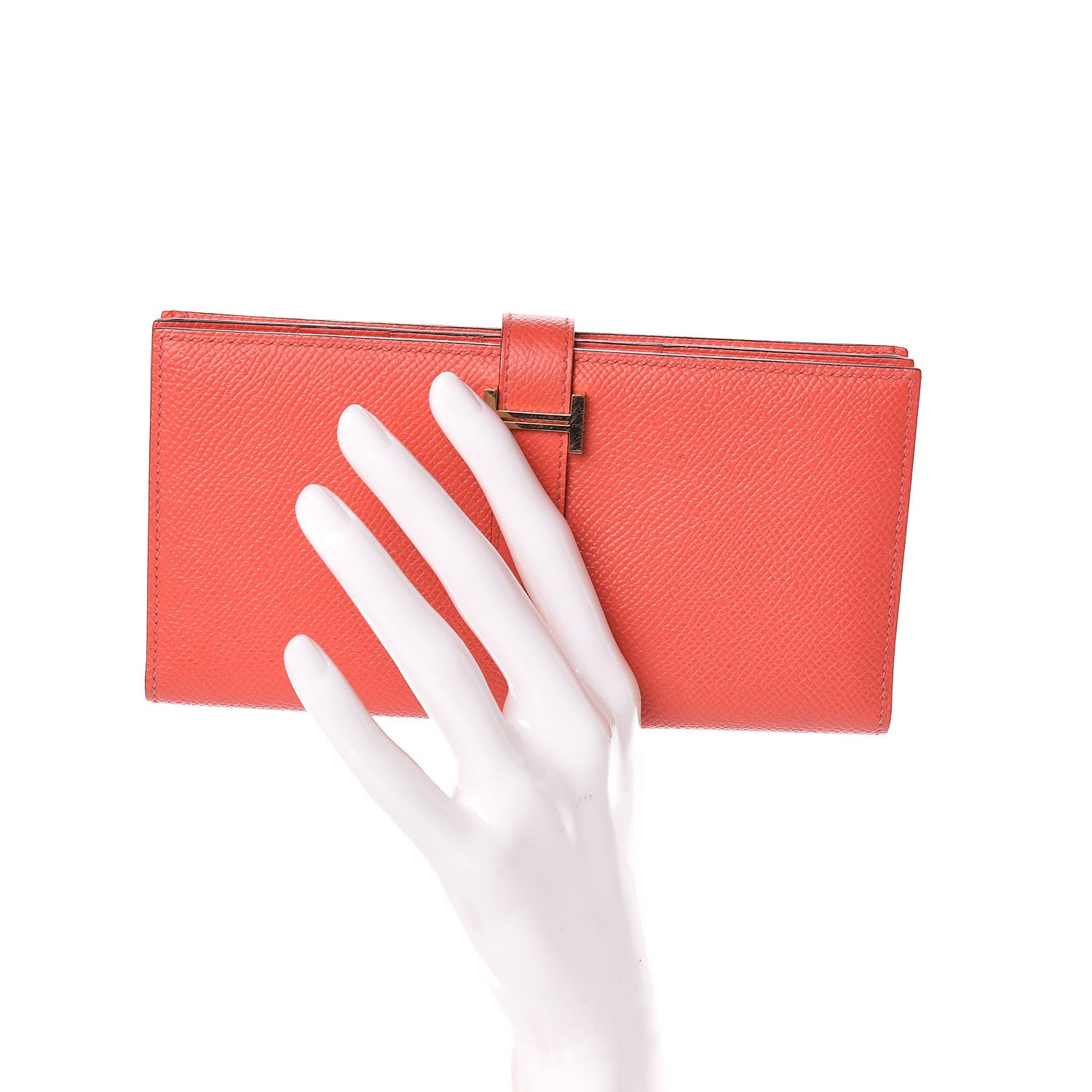 Hermes Epsom Bearn Gusset Wallet Rose Jaipur 2 of 10