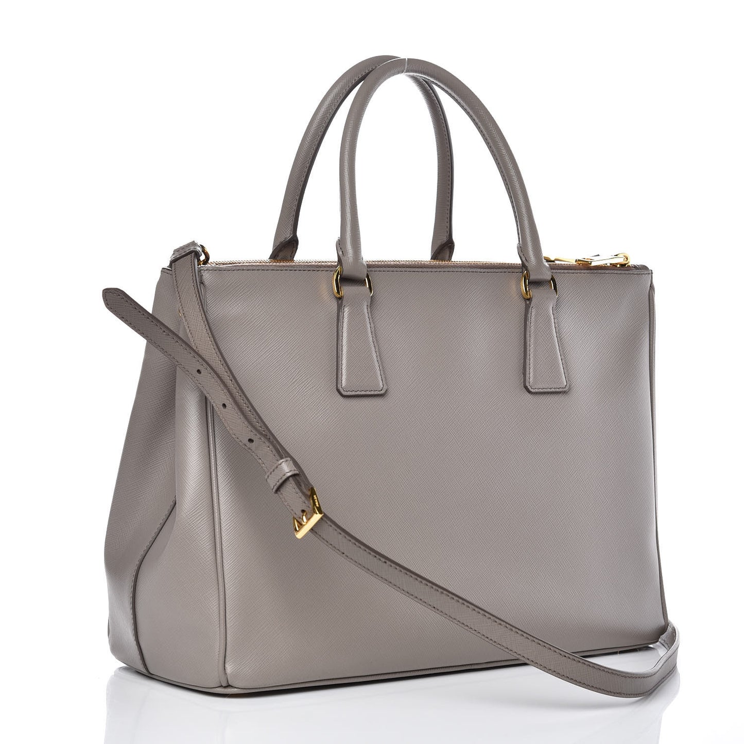 Saffiano Medium Galleria Double Zip Tote Argilla