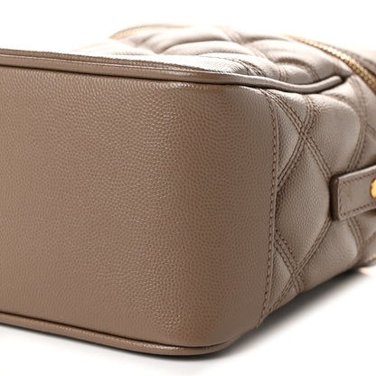 Saint Laurent Grain de Poudre Quilted 80's Vanity Bag Dark Beige 10 of 10
