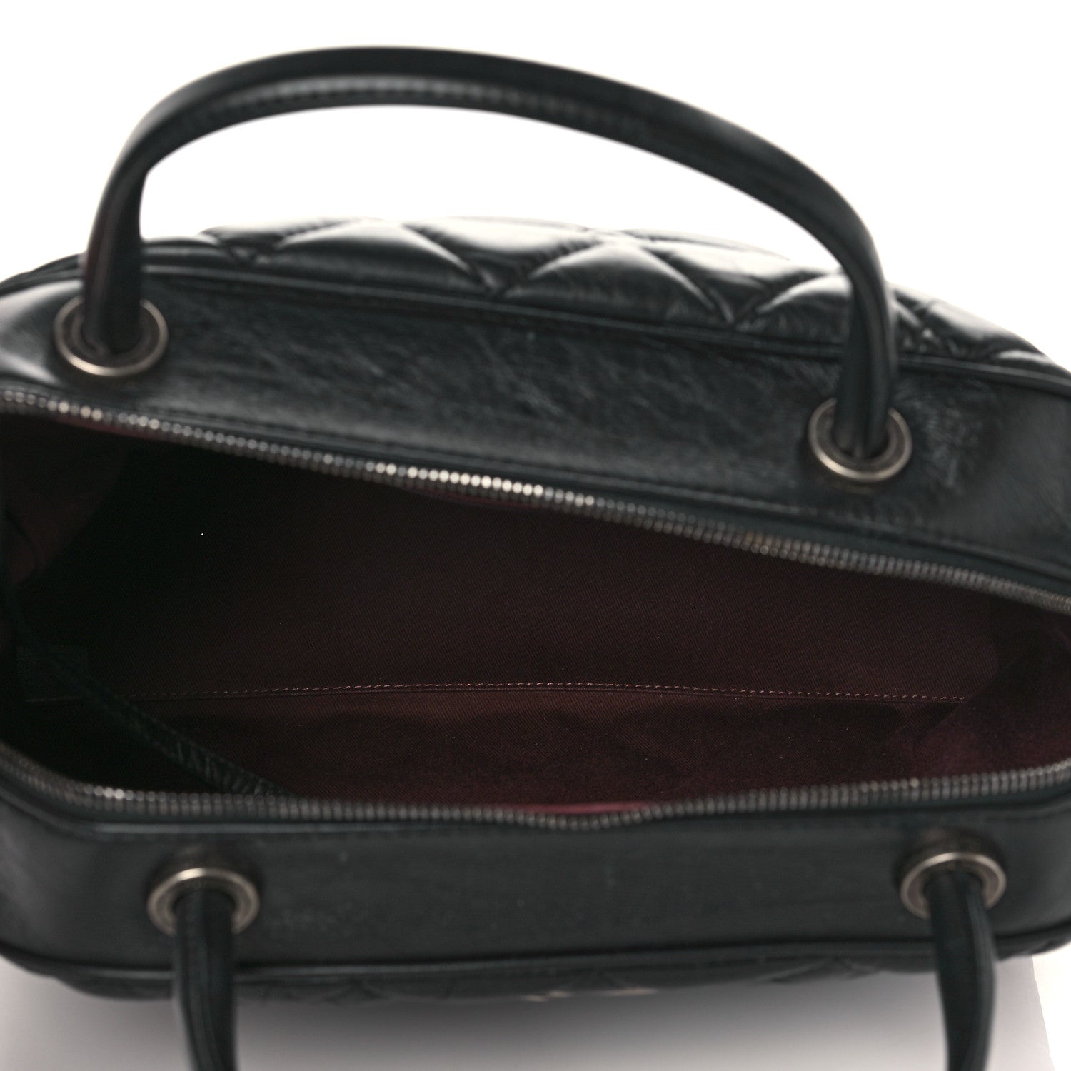 Chanel Aged Calfskin Small Bowling Bag Black 4 of 9