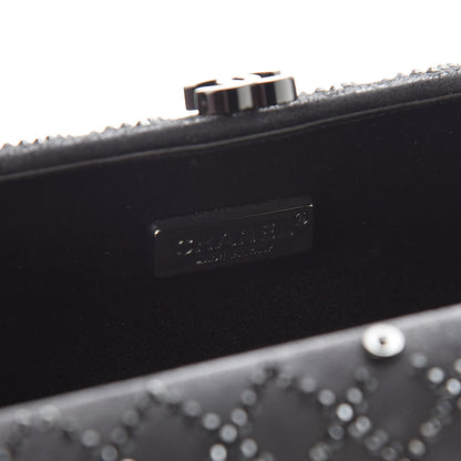 Chanel Iridescent Lambskin Crystal Quilted Clutch Black 7 of 9