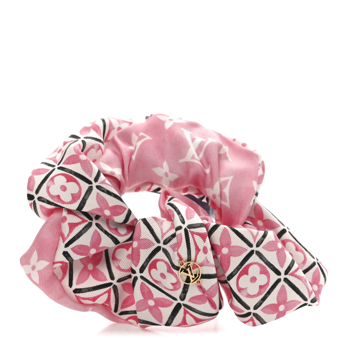 Silk Game On Chouchou Trop Chou Scrunchie Pink