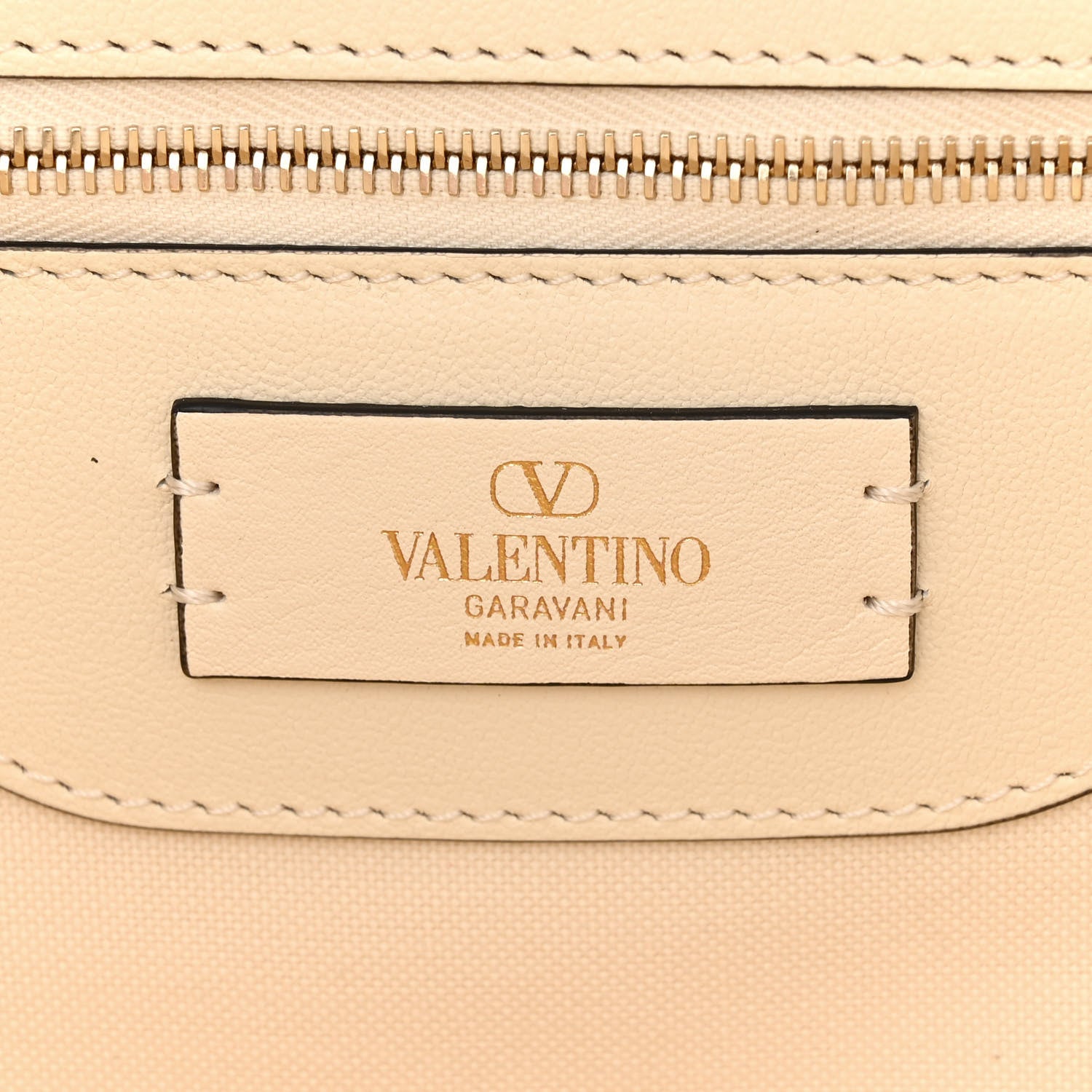 Valentino Garavani Metallic Boucle Raffia Calfskin Rockstud Shoulder Tote White Gold Ivory 6 of 11
