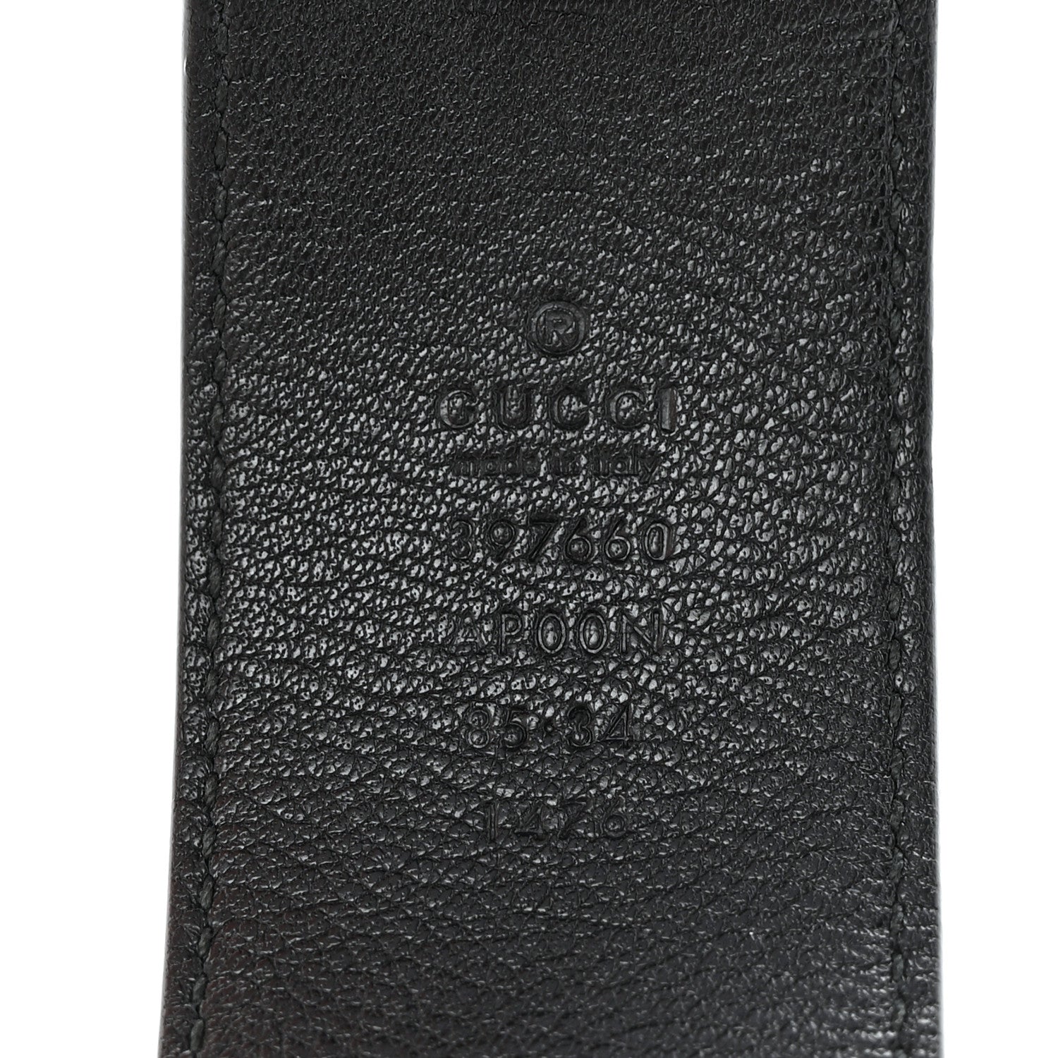Gucci Moon Calfskin Nickel Double G 40mm Belt 85 34 Black 5 of 9