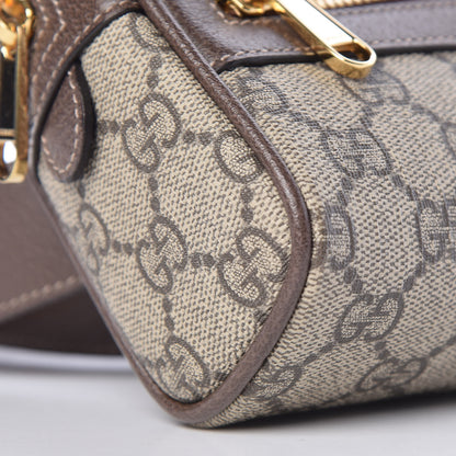 Gucci GG Supreme Monogram Web Small Ophidia Belt Bag 85 34 Dark Brown 8 of 9
