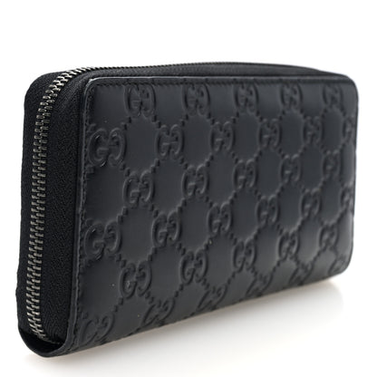 Gucci Guccissima Signature Zip Around Organizer Wallet Black 3 of 7