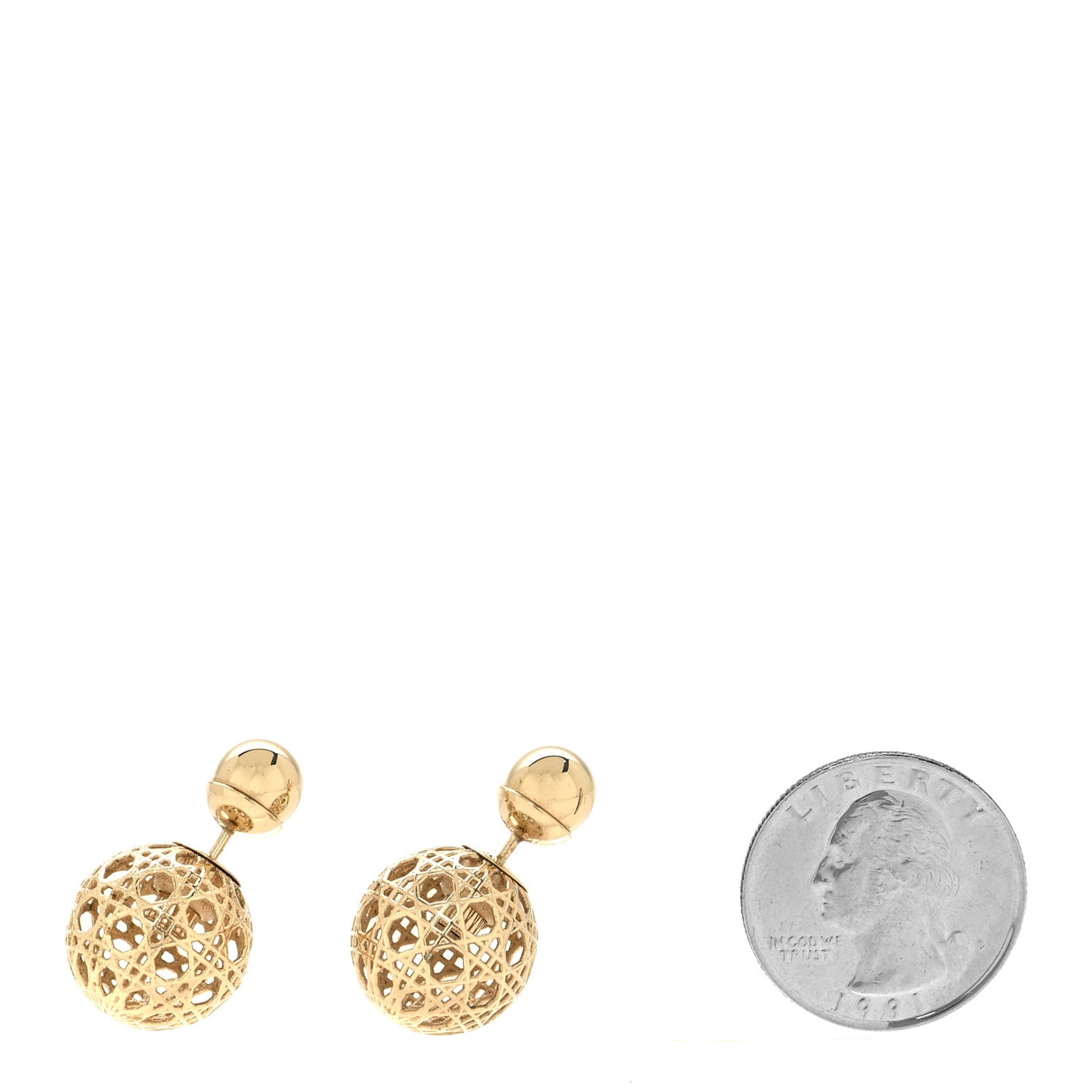 Cannage Mise En Dior Tribal Earrings Gold