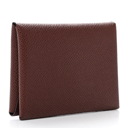 Hermes Epsom Calvi Duo Card Case Terre 3 of 8