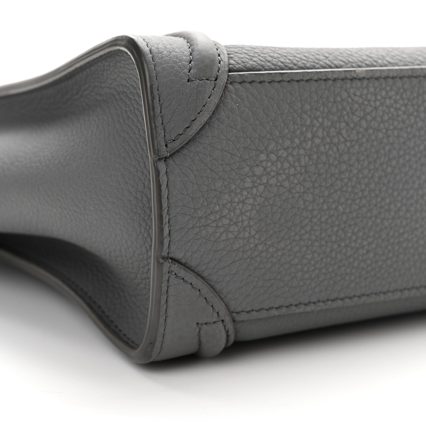Drummed Calfskin Nano Luggage Kohl