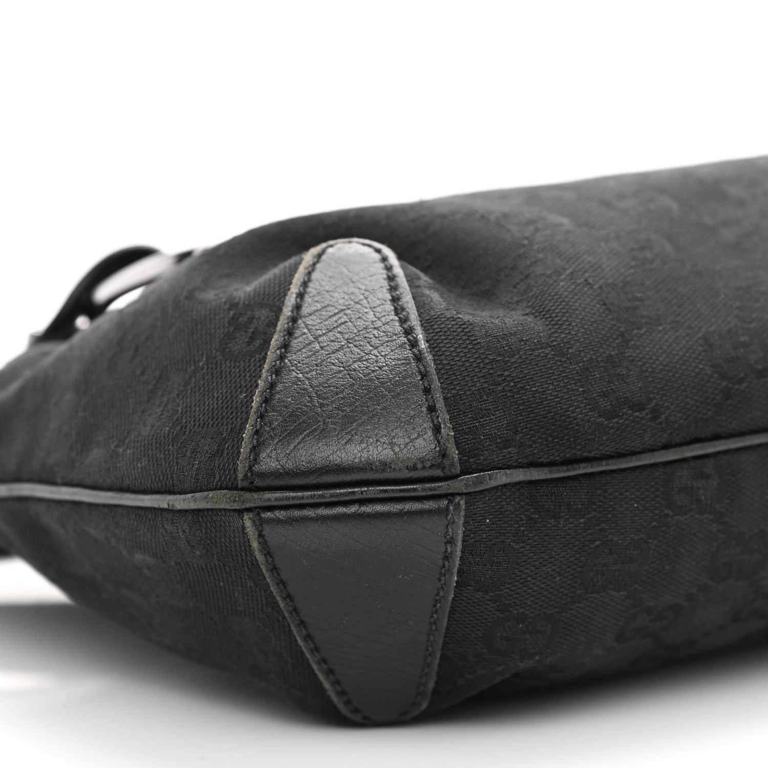 Gucci Monogram Horsebit Hobo Black 17 of 34