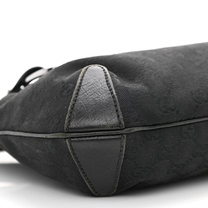 Gucci Monogram Horsebit Hobo Black 17 of 34