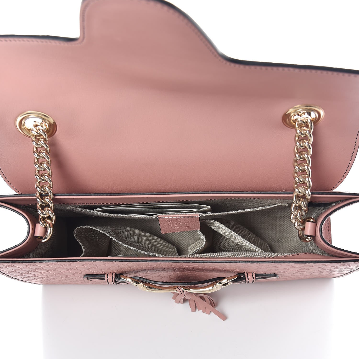 Gucci Microguccissima Medium Emily Chain Shoulder Bag Soft Pink 7 of 9