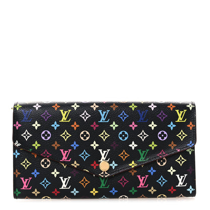 Louis Vuitton Monogram Multicolor Sarah Wallet NM Black Grenade 1 of 7