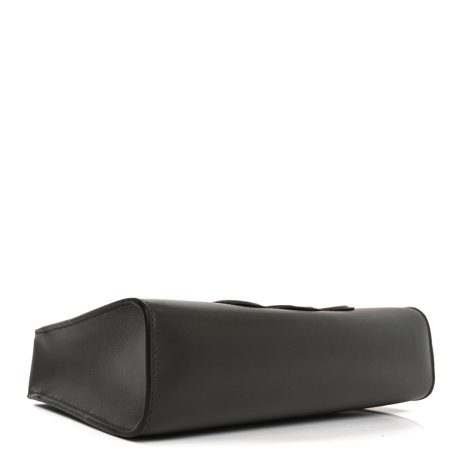 Celine Smooth Calfskin Cuir Triomphe Shoulder Bag Dark Army 3 of 9