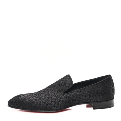 Christian Louboutin Tessuto Traviata Mens Dandelion Flat Loafers 43 Black 1 of 9