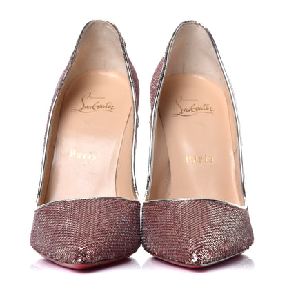 Christian Louboutin Paillettes Sirene Nappa Laminated Specchio So Kate 120 Pumps 36 Nude 2 of 8