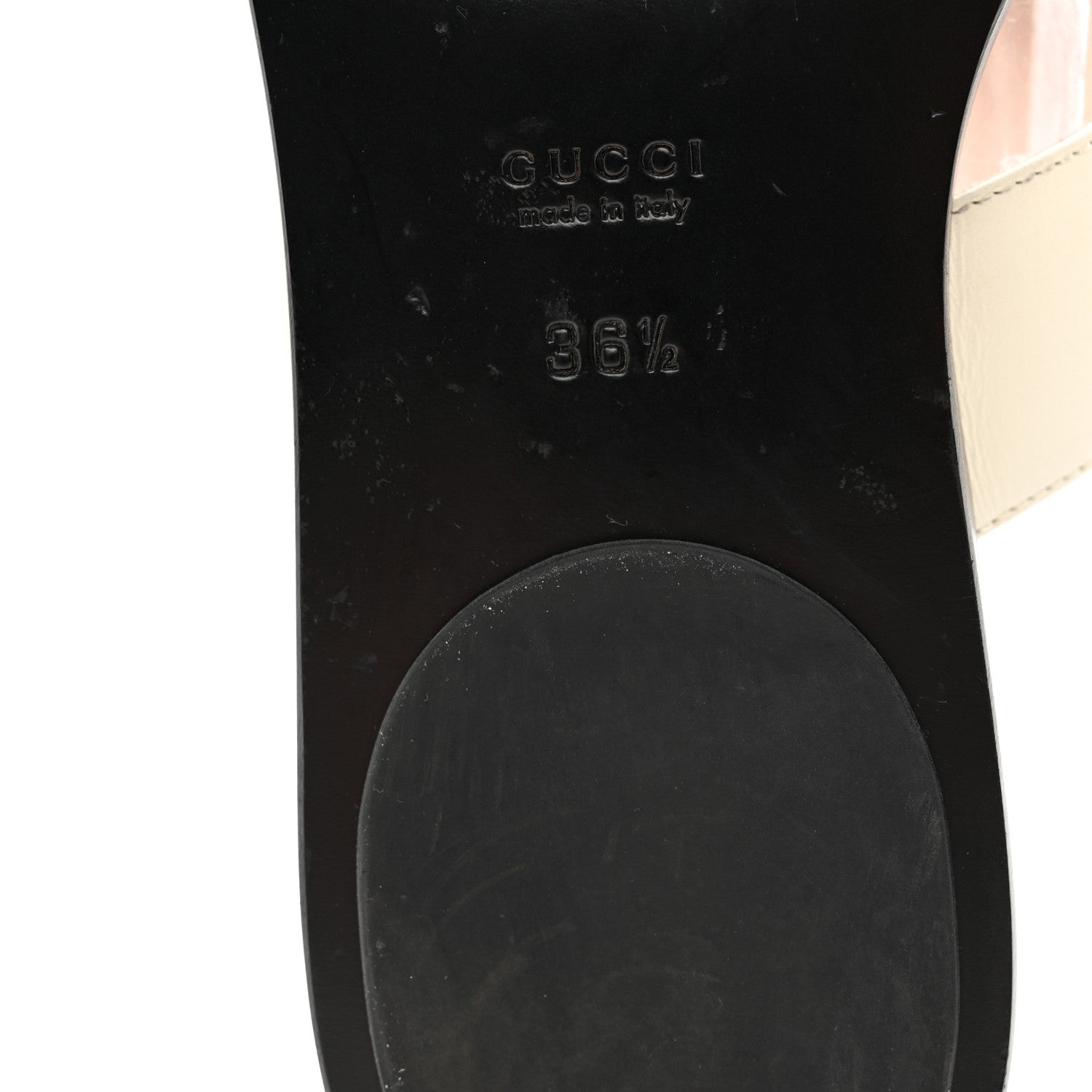 Gucci Calfskin GG Marmont Thong Sandals 36.5 Mystic White 6 of 11