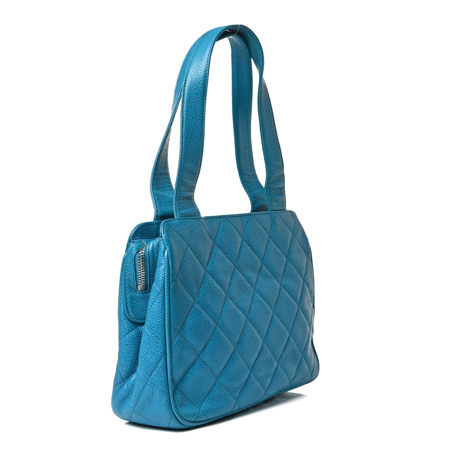 Chanel Caviar Quilted Shoulder Bag Blue 3 of 17