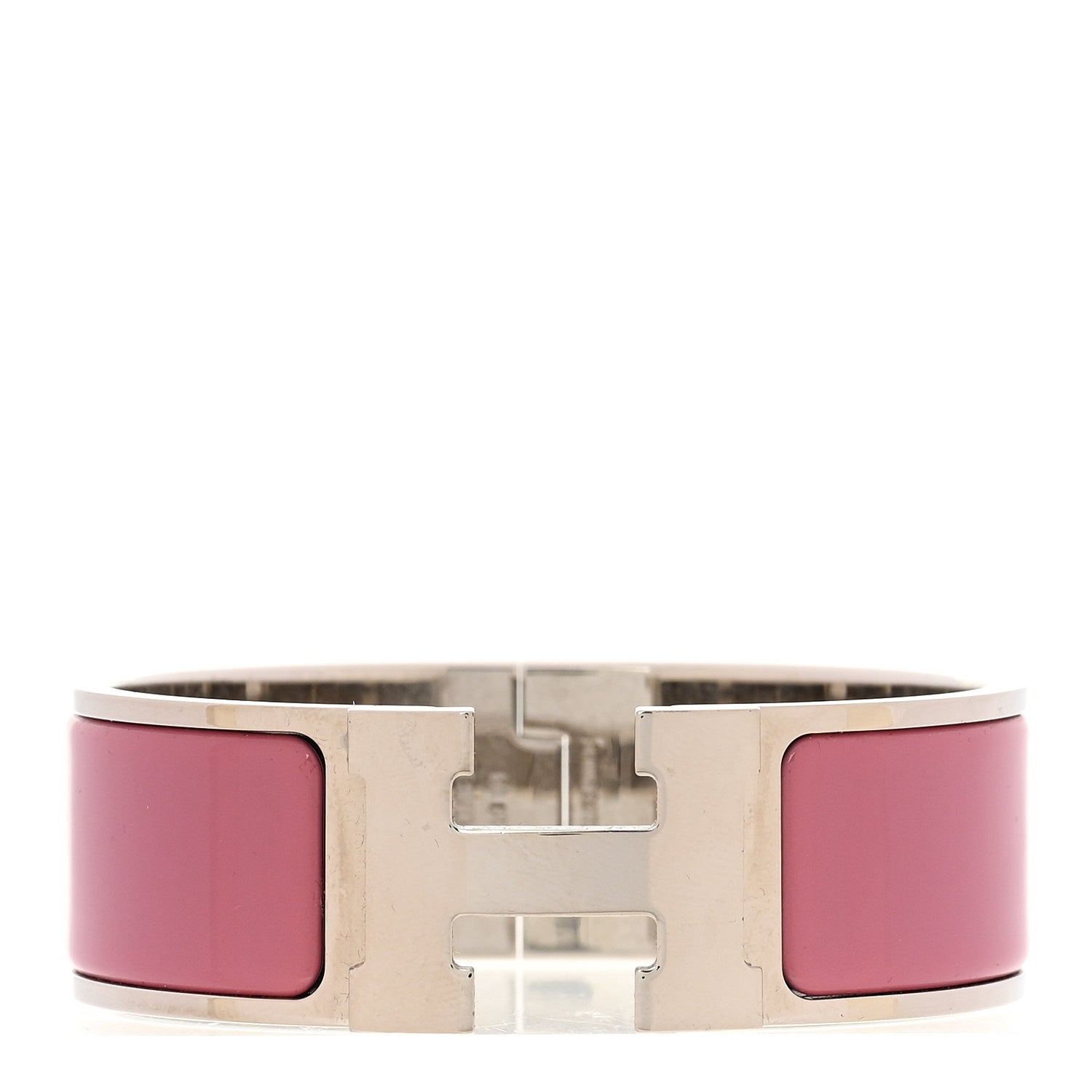 Hermes Enamel Wide Clic Clac H Bracelet PM Rose Delirium 1 of 4