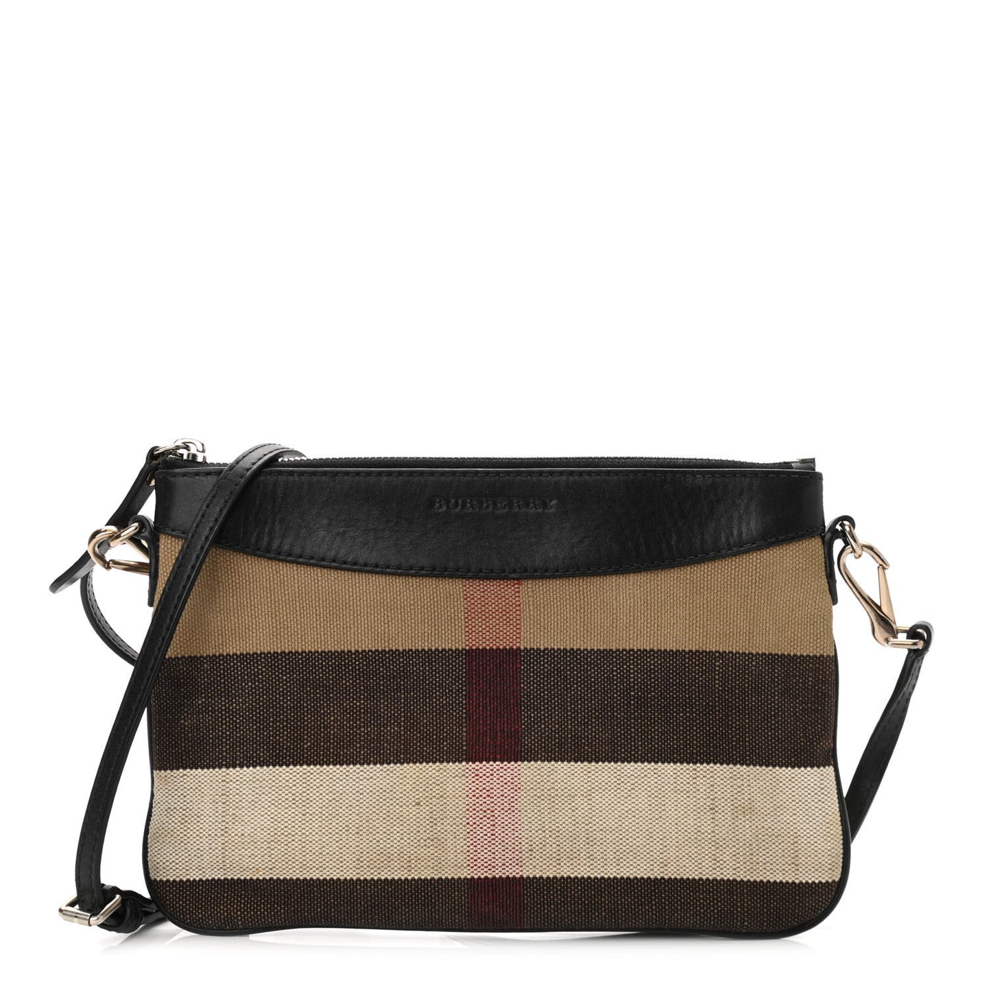 Mega Check Peyton Crossbody Clutch Bag Black