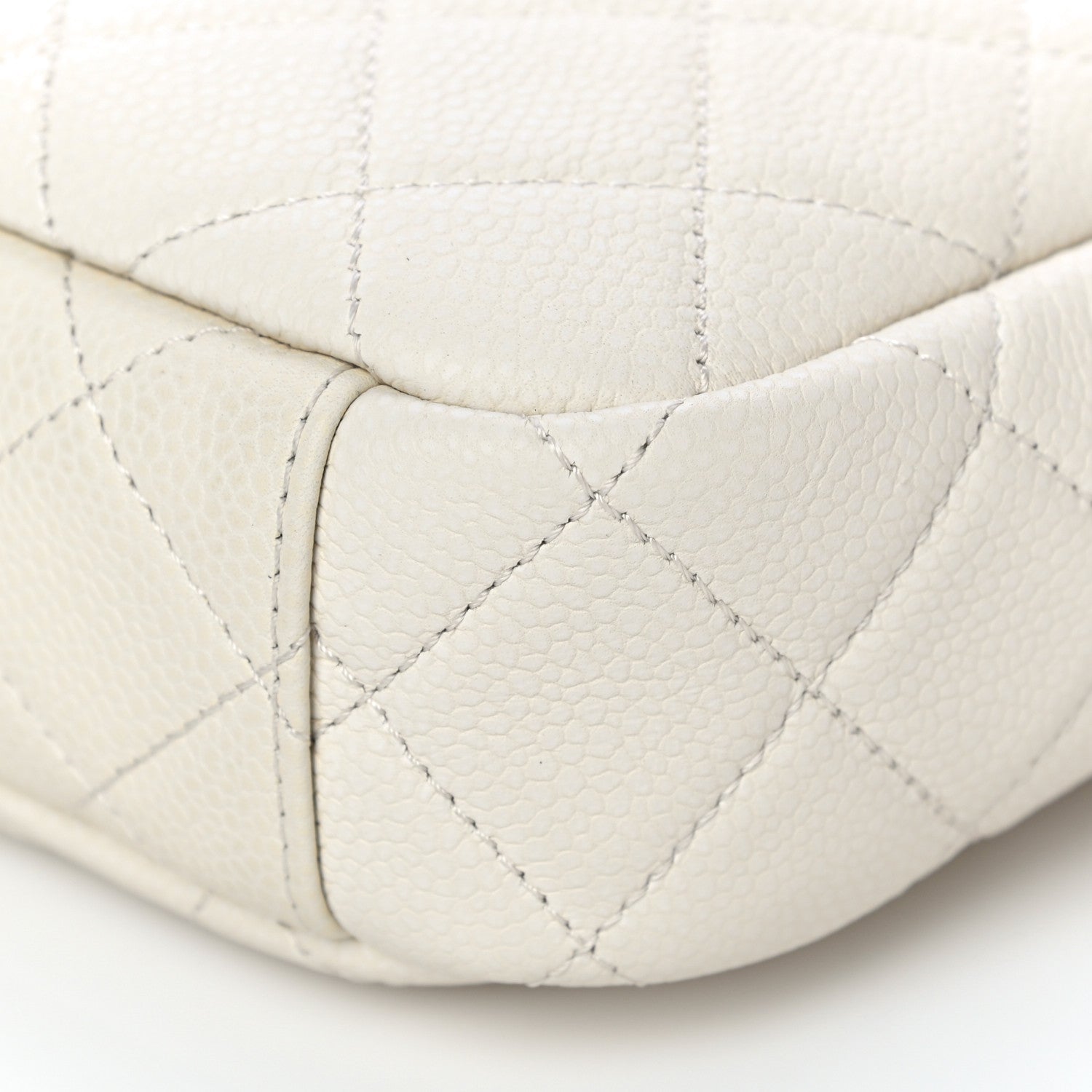 Chanel Caviar Flat Quilted Small Coco Tassel Camera Case White 10 of 10