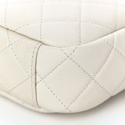Chanel Caviar Flat Quilted Small Coco Tassel Camera Case White 10 of 10