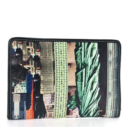 Balenciaga Agneau Arena NYC Mini Bazar Pouch Rose Black Gris Rouge 3 of 9
