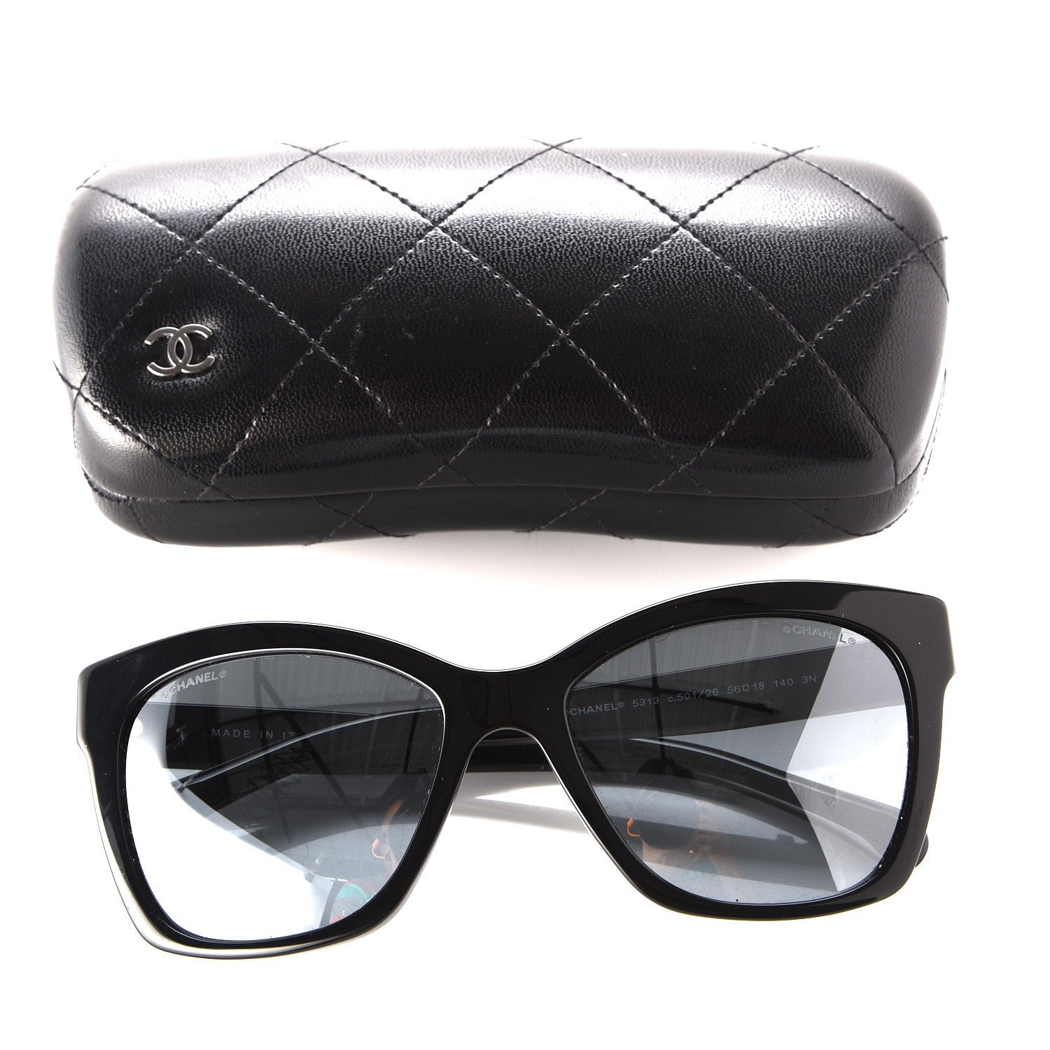 Chanel CC Butterfly Signature Sunglasses 5313 Black 7 of 7