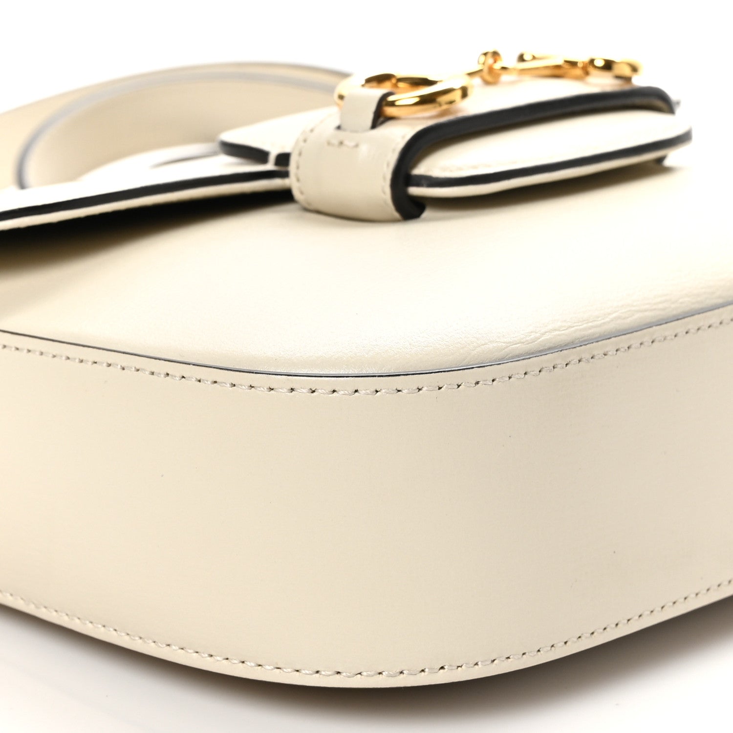 Gucci Azalea Calfskin Web Mini Horsebit 1955 Shoulder Bag Mystic White 9 of 10