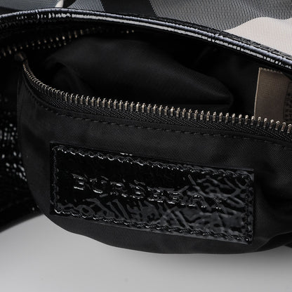 Burberry Beat Check Small Brooklyn Hobo Black 8 of 8