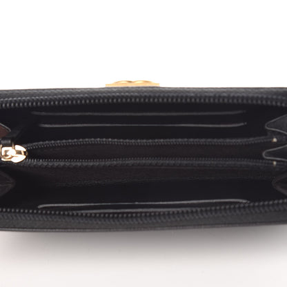 Chanel Caviar Quilted Small Boy Zip Around Wallet Black 5 of 9
