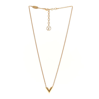 Louis Vuitton Essential V Necklace Gold 3 of 6