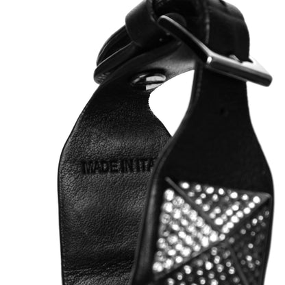 Valentino Garavani Calfskin Crystal Macro Rockstud Bracelet Black 4 of 4