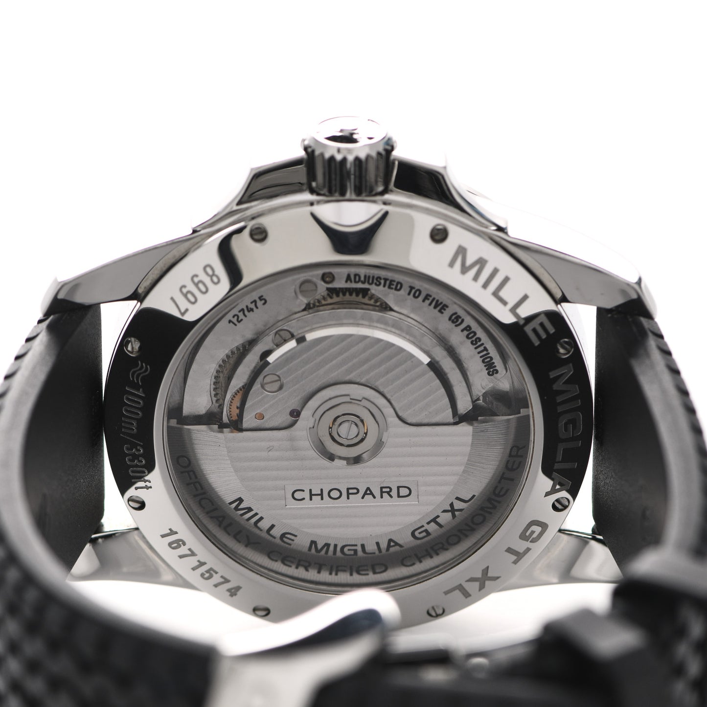 Stainless Steel Rubber 44mm Mille Miglia Gran Turismo Automatic Watch