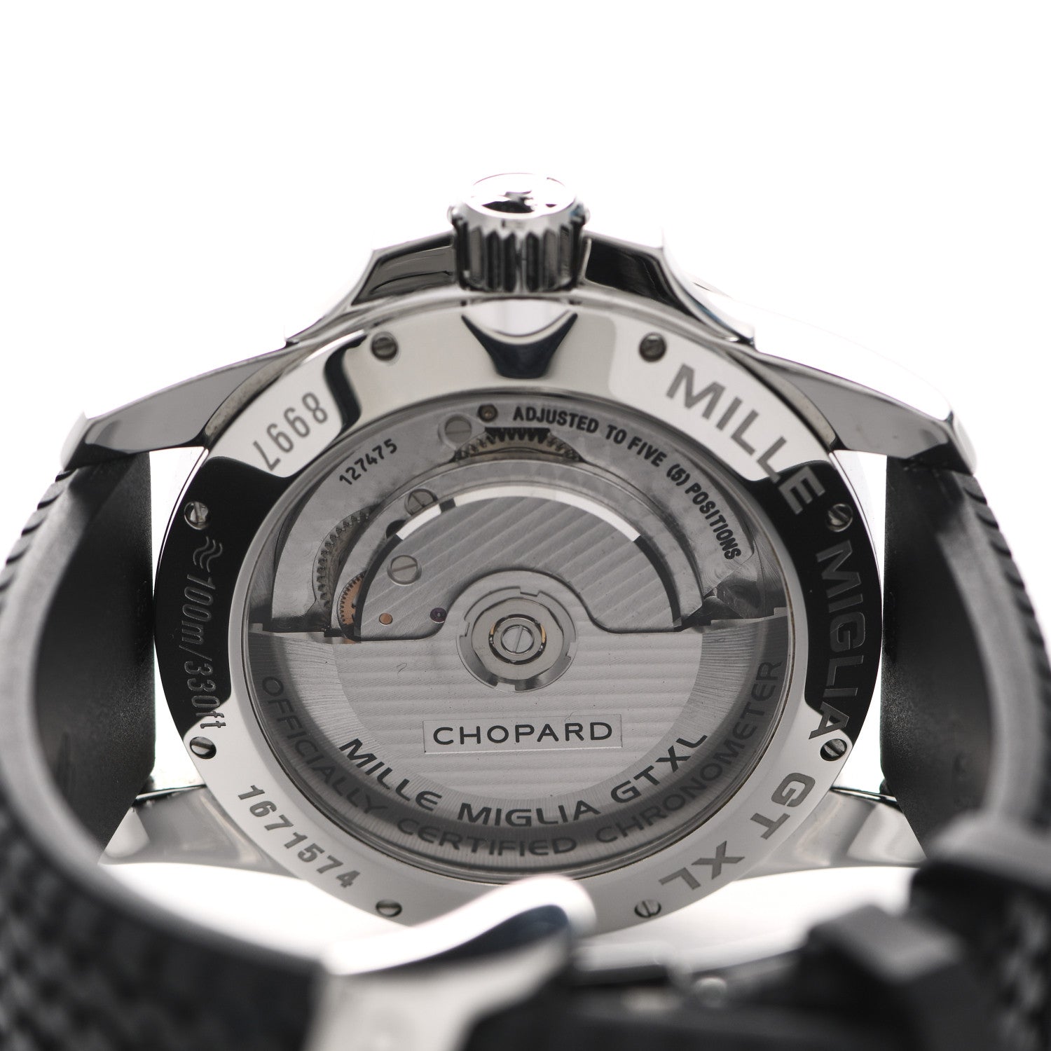 Chopard Stainless Steel Rubber 44mm Mille Miglia Gran Turismo Automatic Watch 4 of 5
