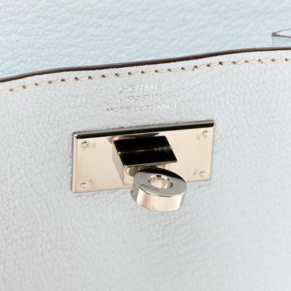 Hermes Chevre Mysore Kelly Pocket Compact Wallet Bleu Brume 7 of 7