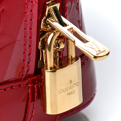 Louis Vuitton Vernis Rayures Alma BB Pomme D'Amour 10 of 14
