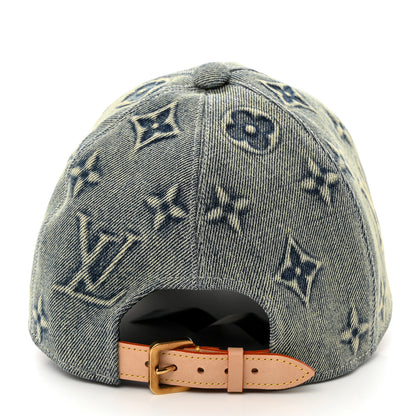 Louis Vuitton Monogram Washed Denim Cap L Blue 6 of 8