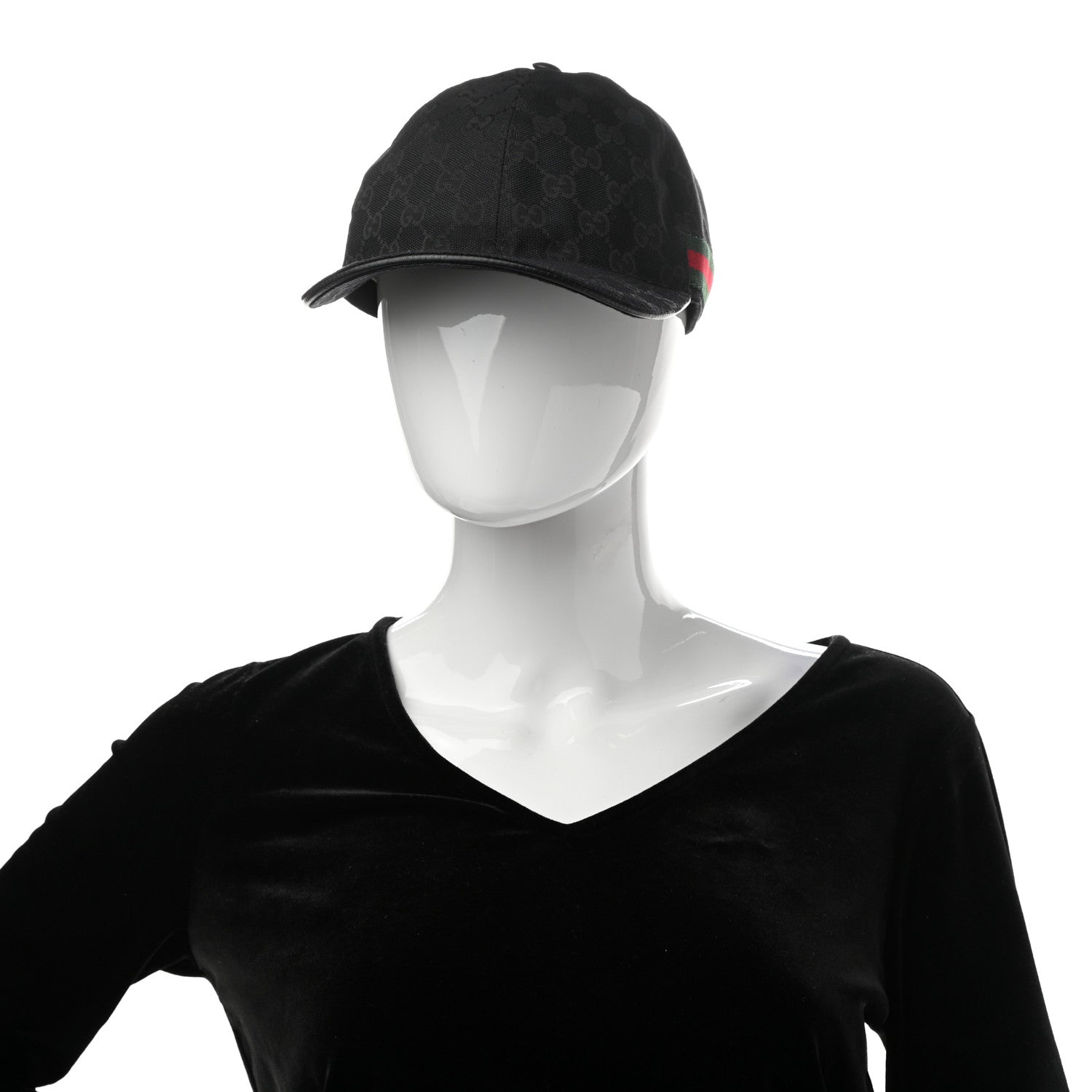 Gucci Monogram Web Baseball Hat M Black 2 of 11