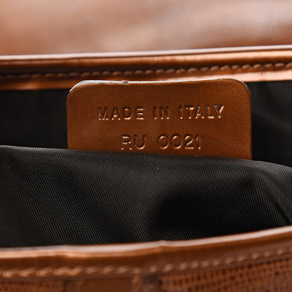 Christian Dior Lizard Double Saddle Bag Brown 6 of 9