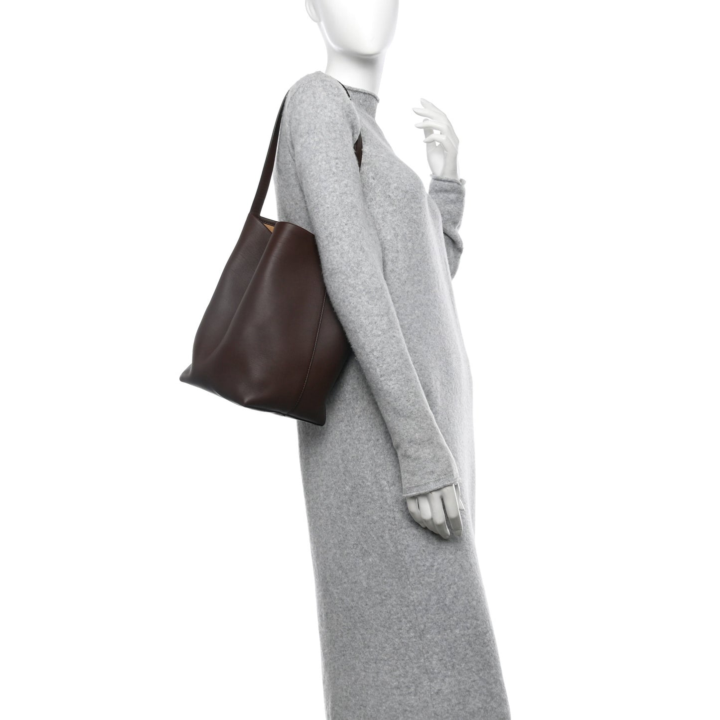 Calfskin Medium N/S Park Tote Chocolate