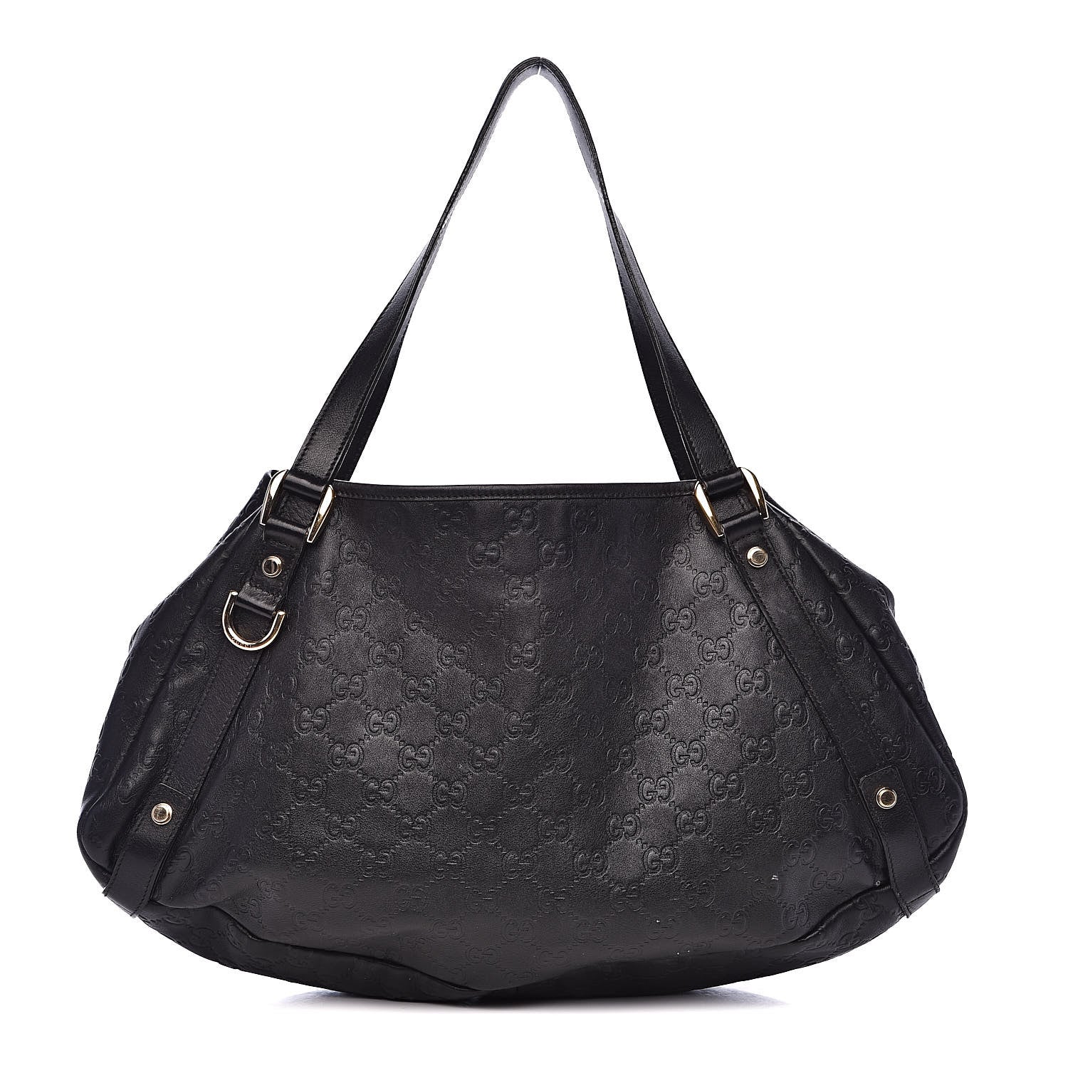 Gucci Guccissima Medium Abbey Shoulder Bag Black 1 of 16
