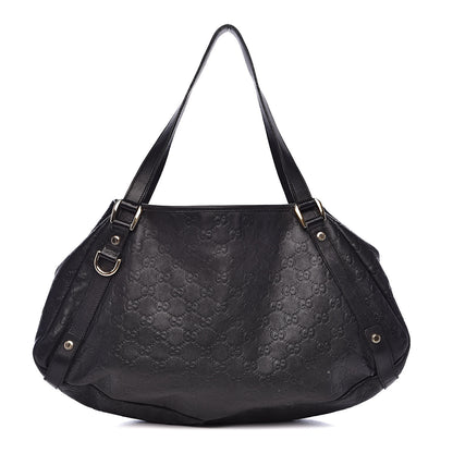 Gucci Guccissima Medium Abbey Shoulder Bag Black 1 of 16