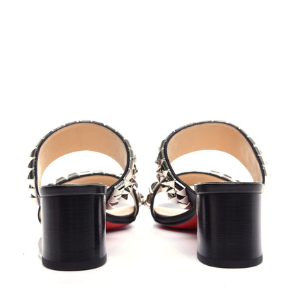 Christian Louboutin Calfskin Studded Tina Goes Mad 55 Slide Sandals 36 Black 7 of 10