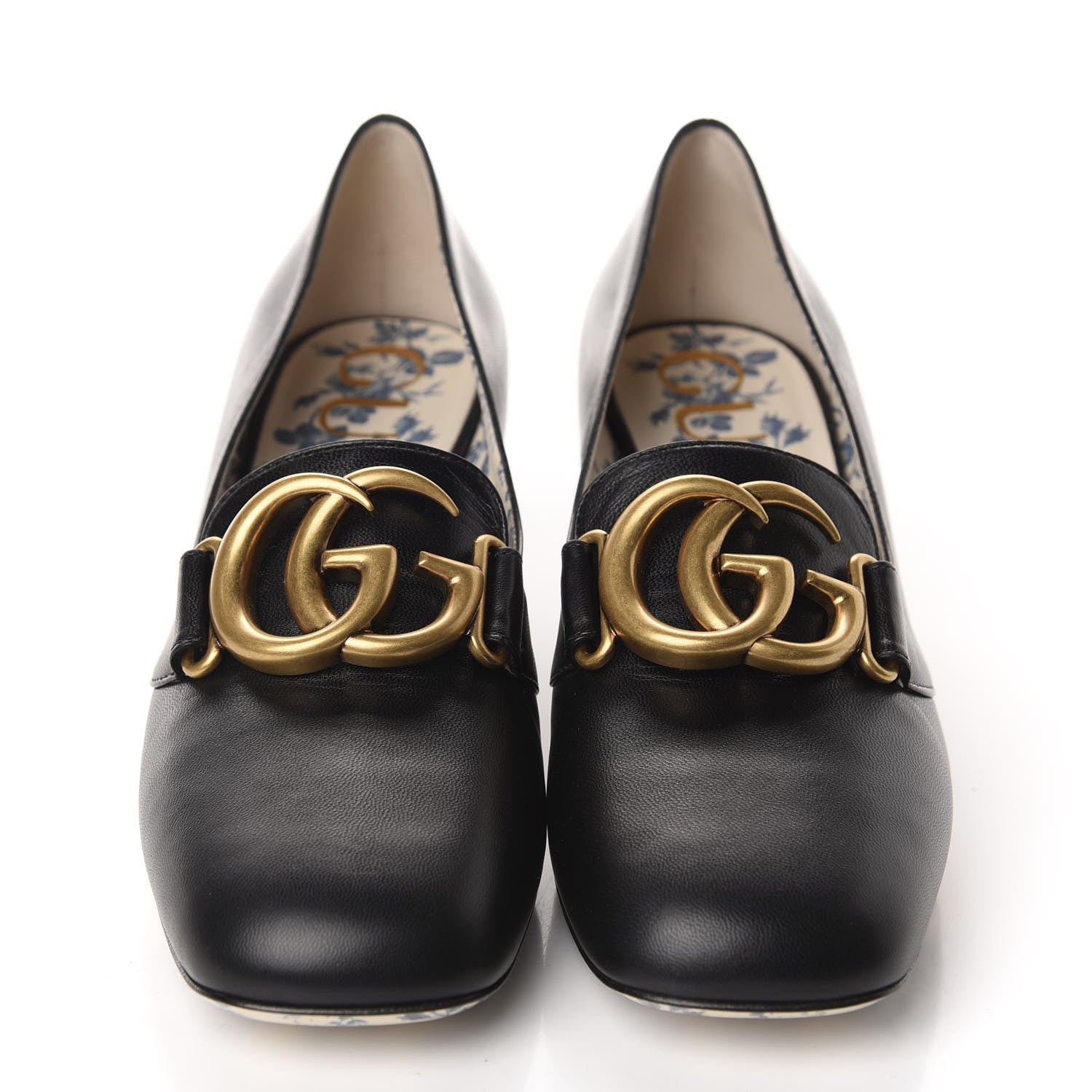 Gucci Malaga Kid GG Victoire 55mm Loafer Pumps 37.5 Black 2 of 11