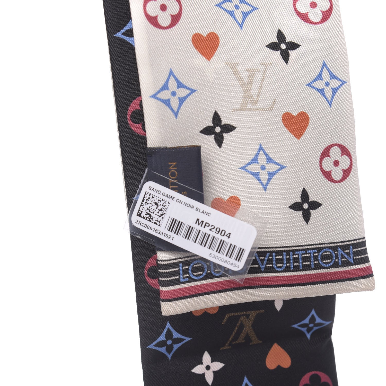 Louis Vuitton Silk Game On Bandeau Black White 2 of 4
